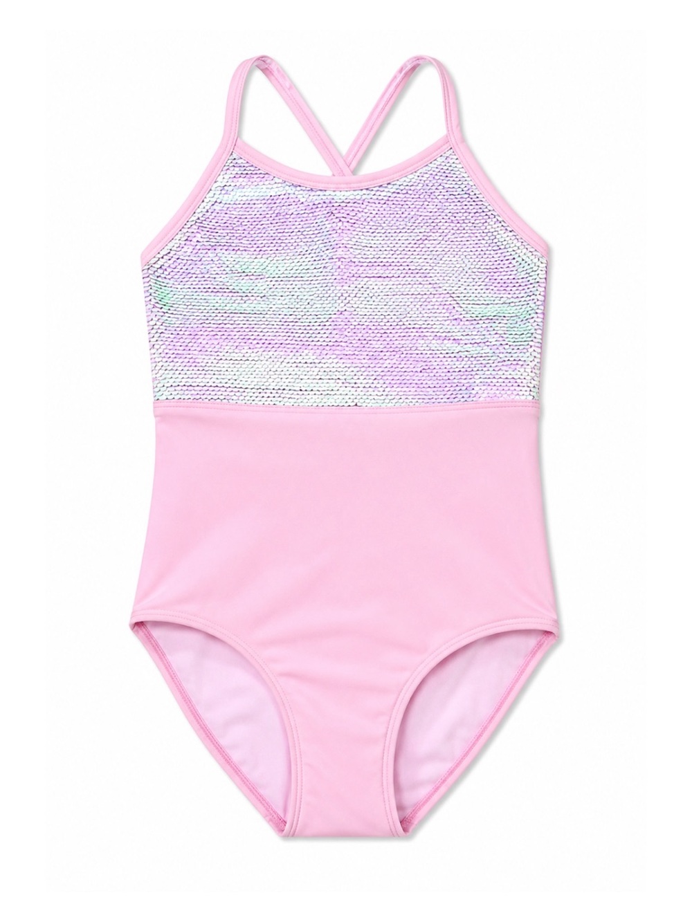 More Than Magic Pink Flip Sequin One Piece Swimsuit Girls Size XL 14/16